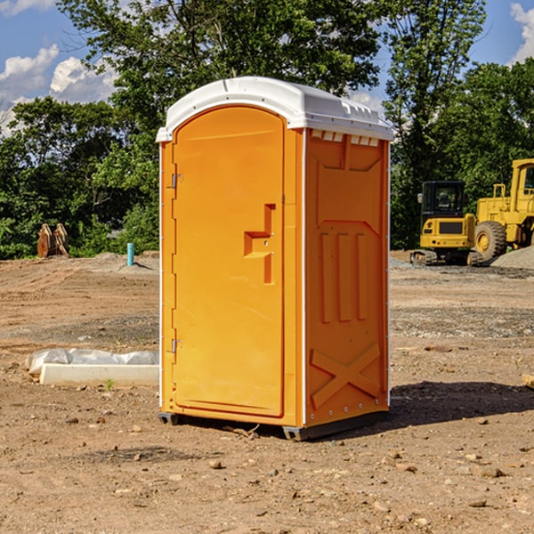 how often are the portable restrooms cleaned and serviced during a rental period in Artemus KY